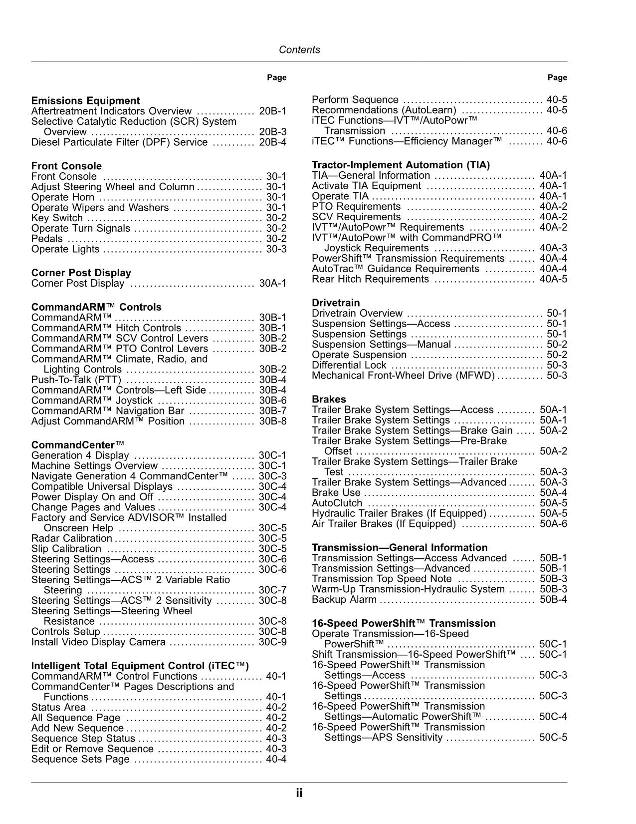 JOHN DEERE 8R 370 250 280 230 340 310 410 TRAKTOR-BETRIEBSHANDBUCH Nr. 1