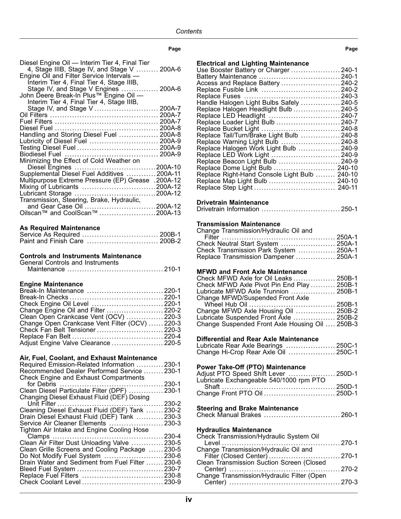 JOHN DEERE 5090R 5100R 5115R 5115RH 5125R TRAKTOR-BETRIEBSHANDBUCH Nr. 1