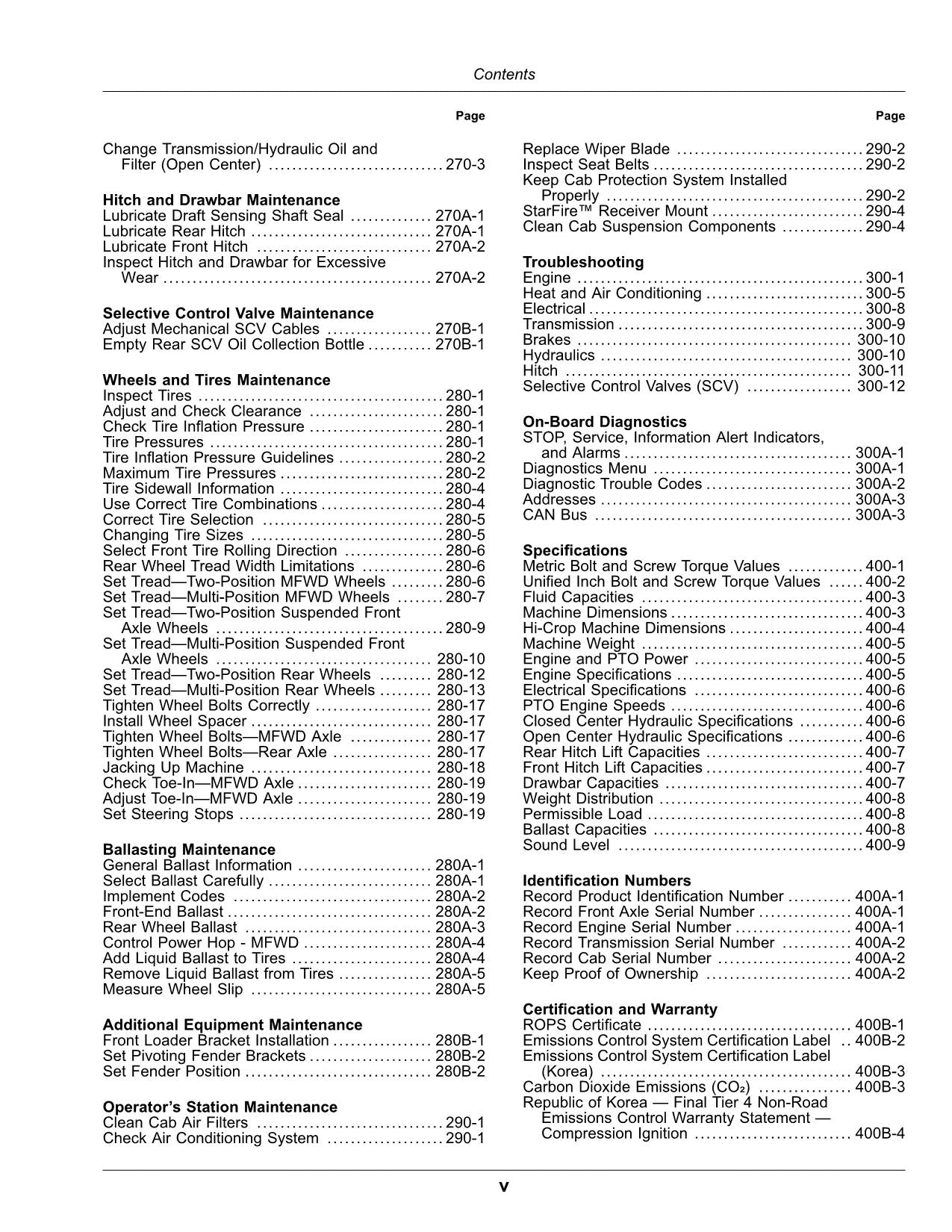 JOHN DEERE 5090R 5100R 5115R 5115RH 5125R TRACTOR OPERATORS MANUAL #1