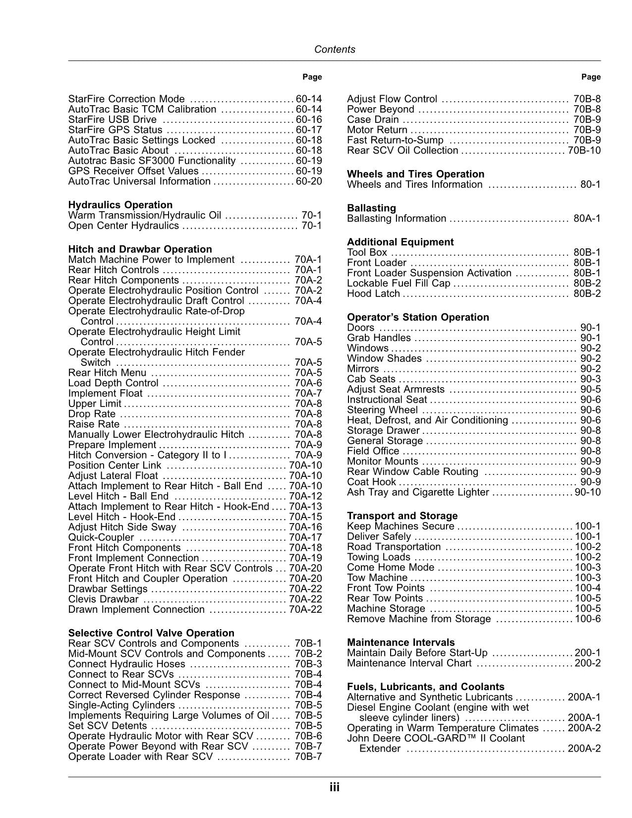 JOHN DEERE 5090M 5100M 5115M 5125M TRAKTOR-BETRIEBSHANDBUCH