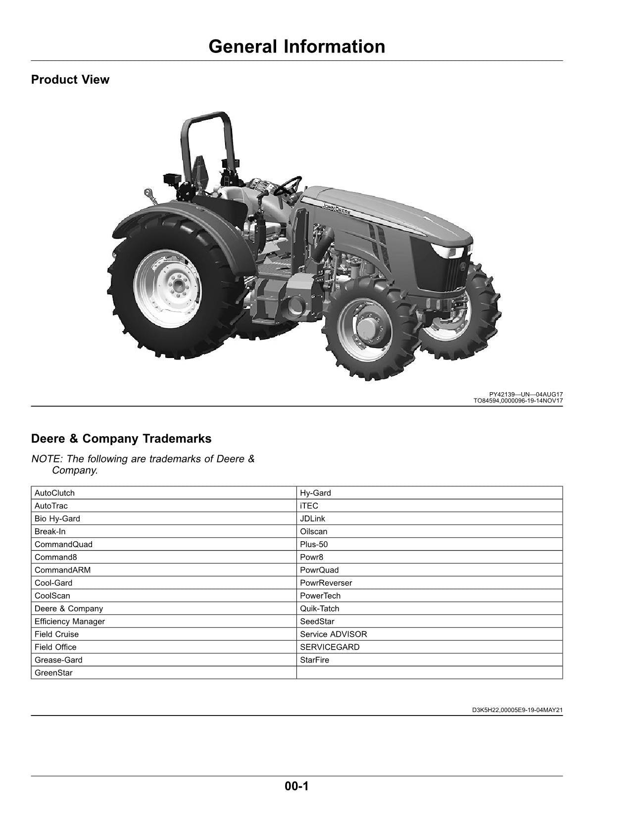 MANUEL D'UTILISATION DU TRACTEUR JOHN DEERE 5100ML 5115ML 5125ML