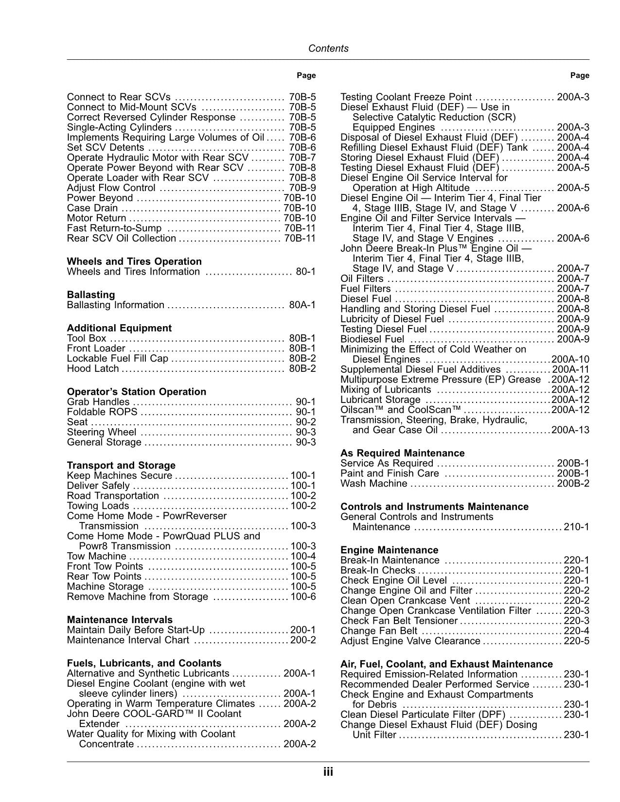 JOHN DEERE 5100ML 5115ML 5125ML TRACTOR OPERATORS MANUAL