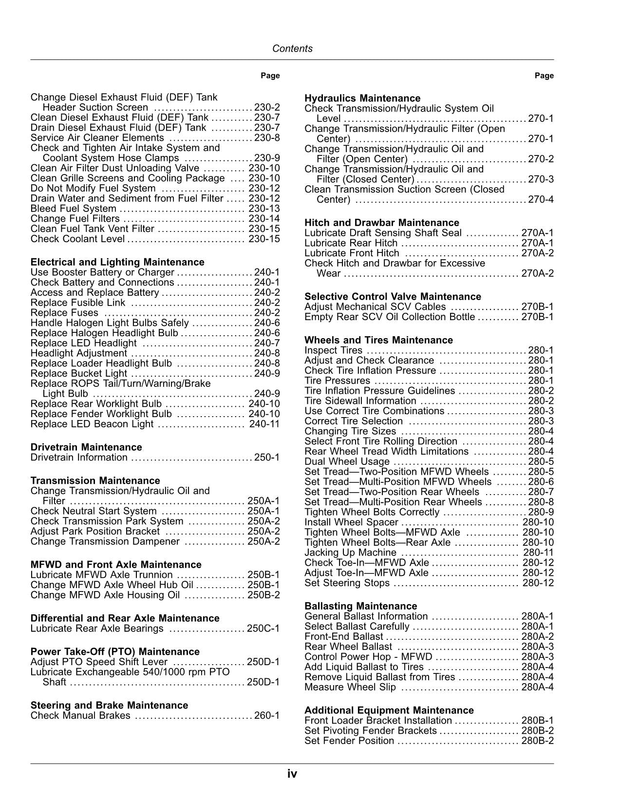 JOHN DEERE 5100ML 5115ML 5125ML TRACTOR OPERATORS MANUAL