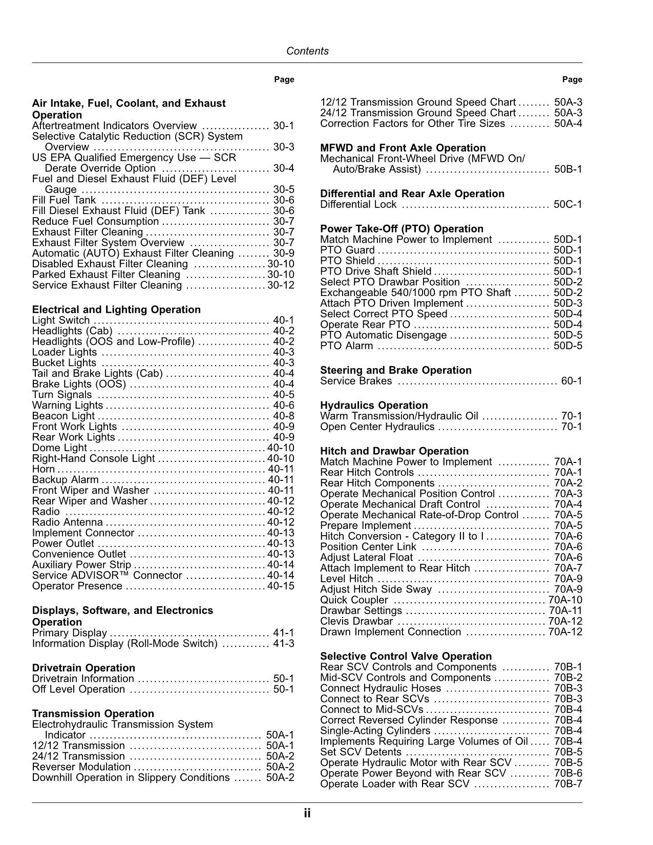 JOHN DEERE 5090E 5090EL 5100E TRAKTOR-BETRIEBSHANDBUCH Nr. 1