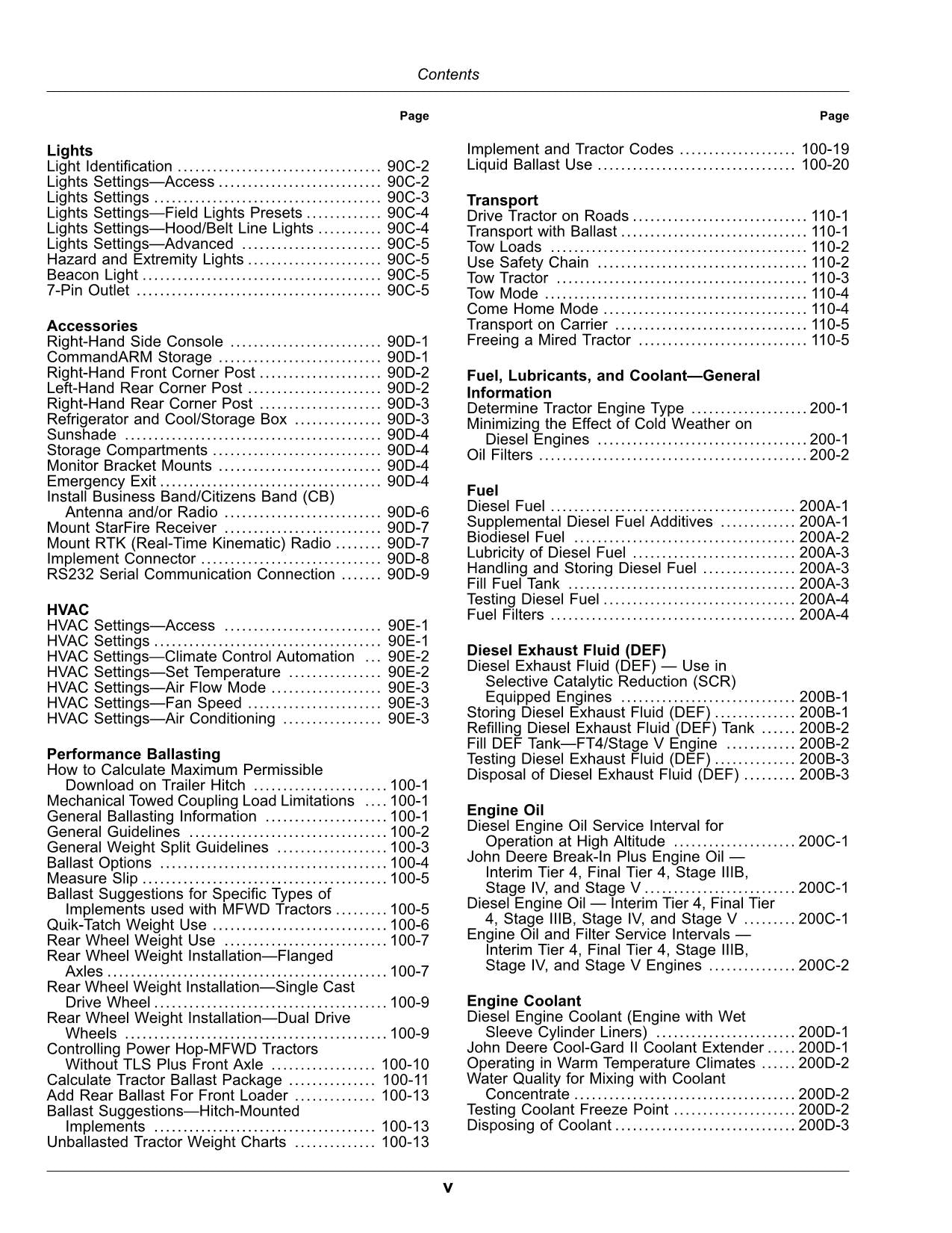 JOHN DEERE 7R 310 210 350 250 330 230 290 270 TRACTOR OPERATORS MANUAL