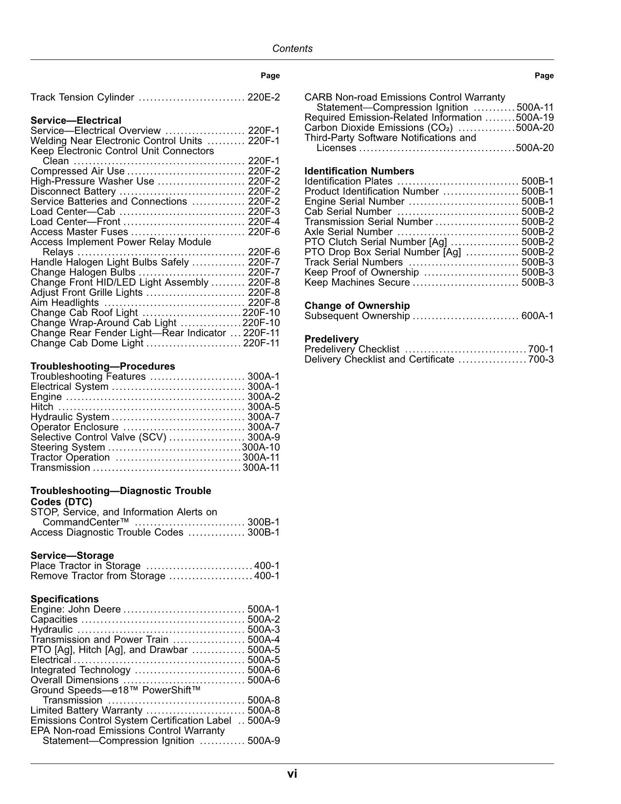 JOHN DEERE 9RT 520 520 570 470 570 470 TRAKTOR-BETRIEBSHANDBUCH