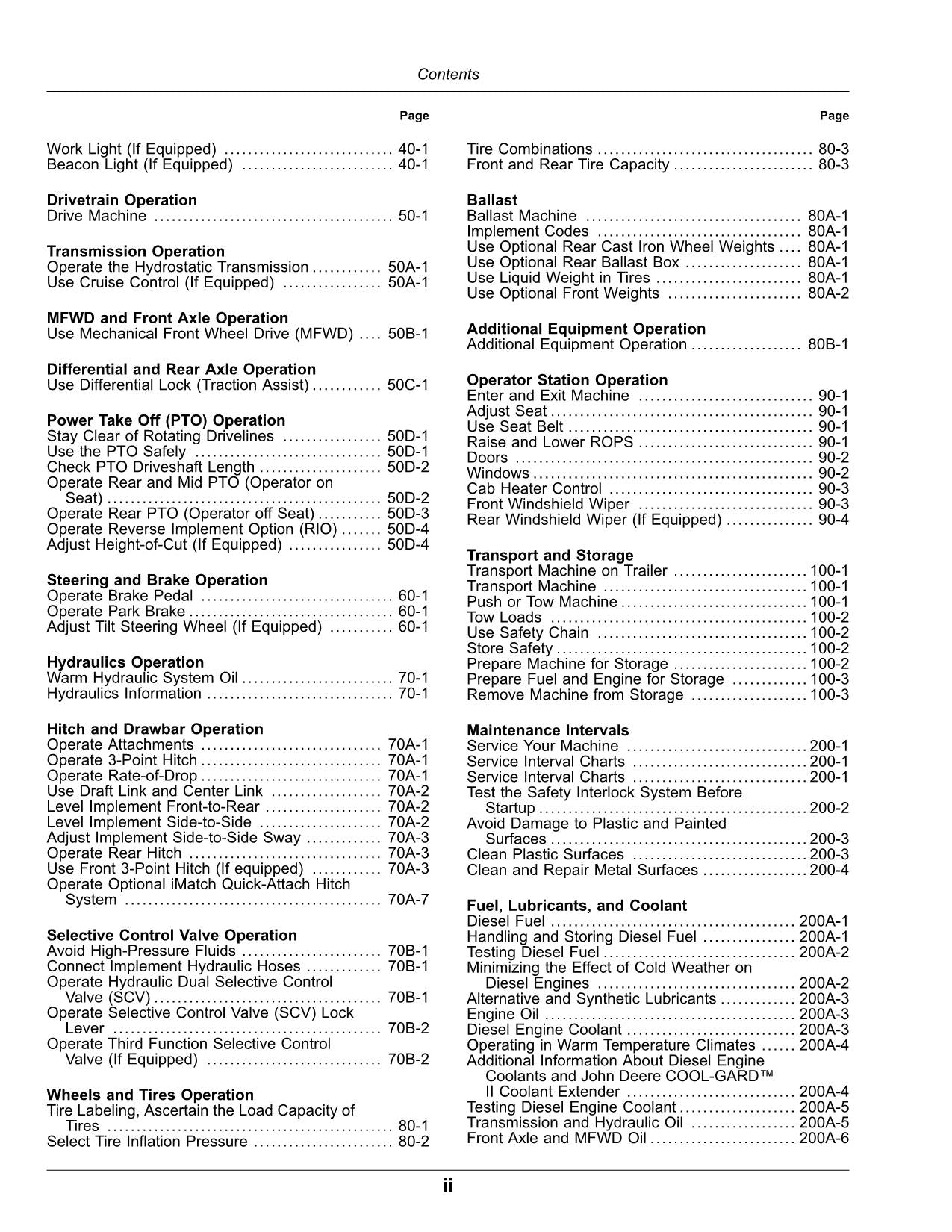 JOHN DEERE 1025R 1023E TRAKTOR-BETRIEBSHANDBUCH Nr. 1