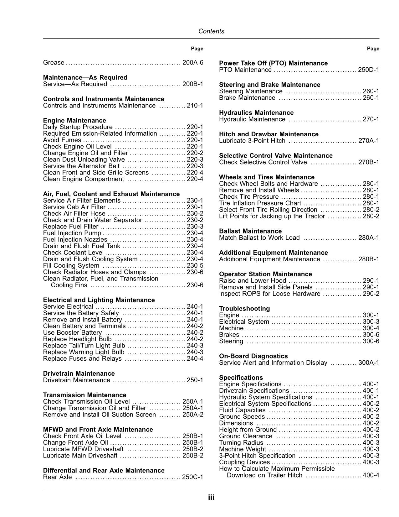 JOHN DEERE 1025R 1023E TRAKTOR-BETRIEBSHANDBUCH Nr. 1