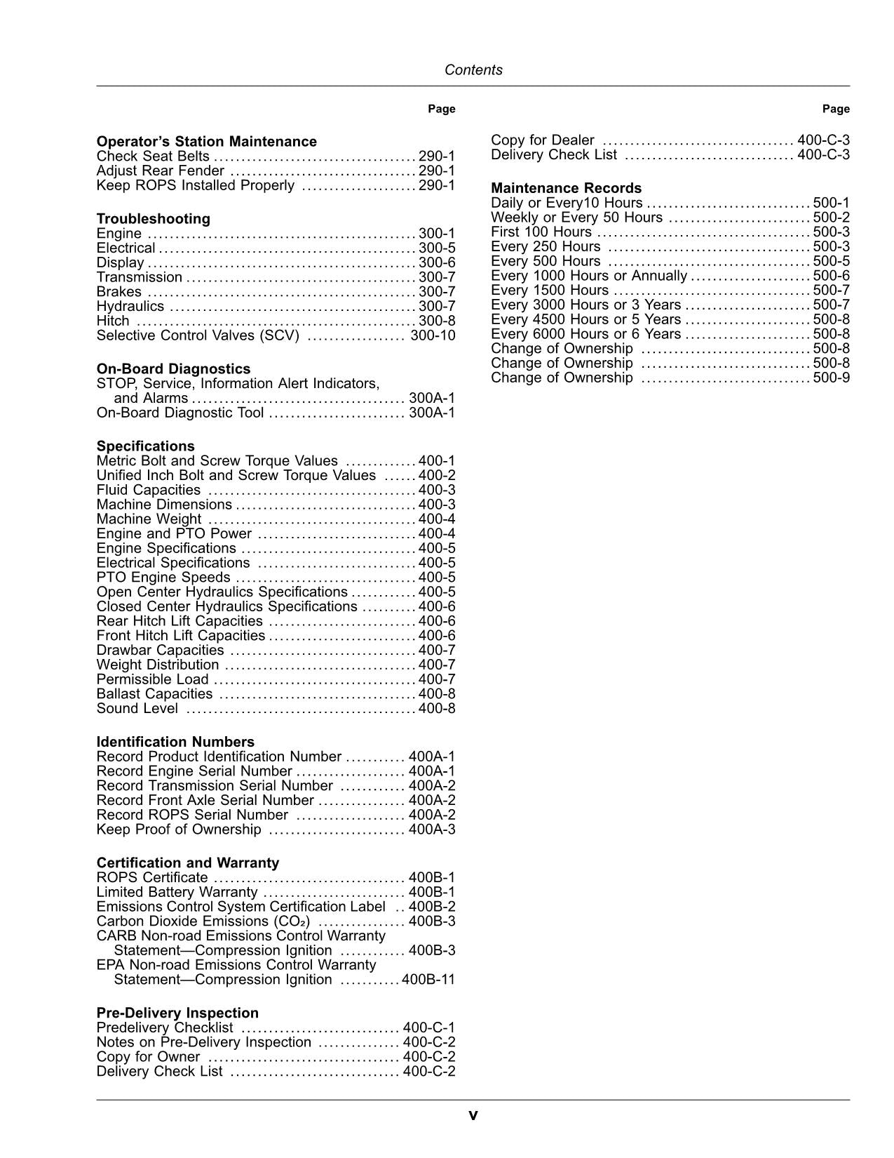 JOHN DEERE 5120ML 5130ML 5105ML TRAKTOR-BETRIEBSHANDBUCH