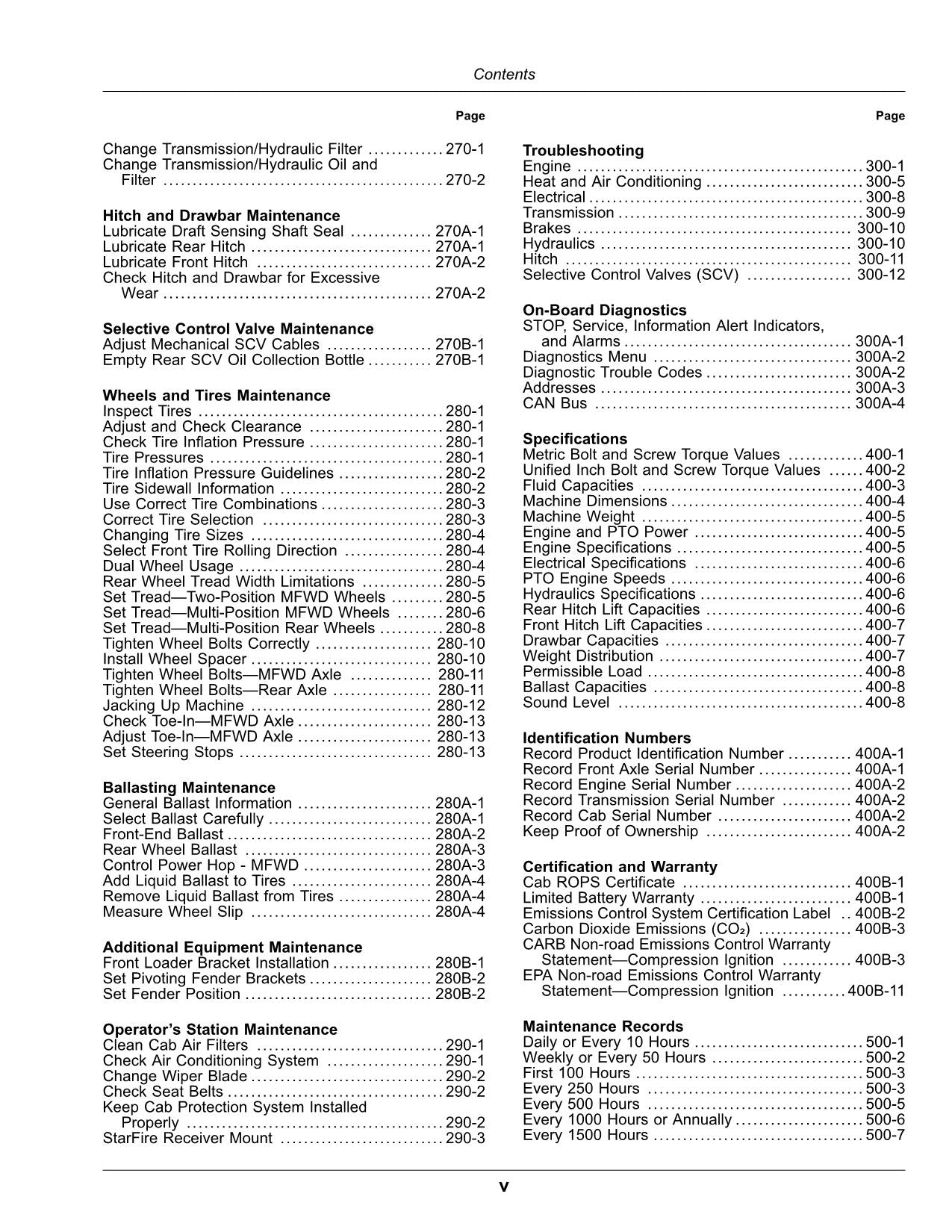 JOHN DEERE 5120M 5130M 5095M 5105M TRAKTOR-BETRIEBSHANDBUCH Nr. 3