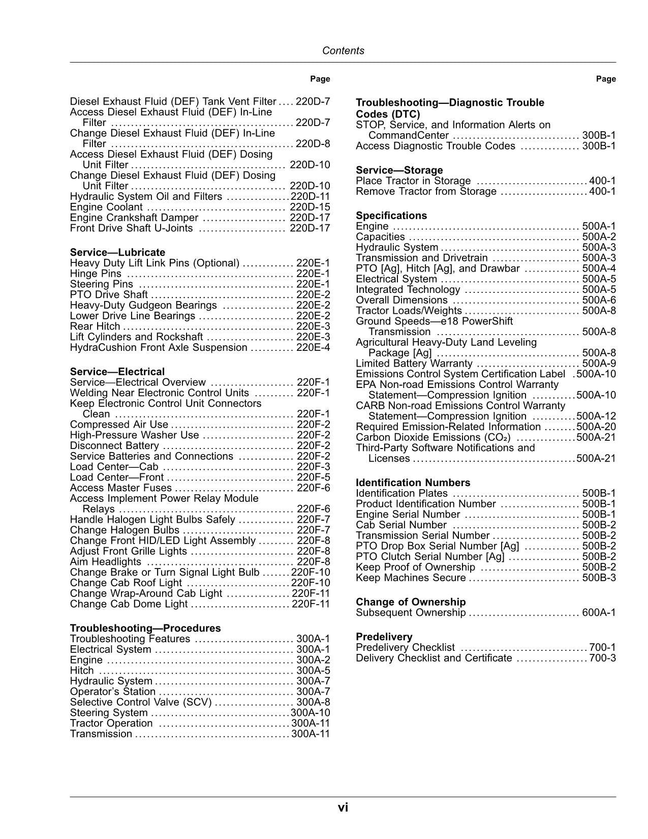 JOHN DEERE 9R 590 490 390 640 540 440 TRAKTOR-BETRIEBSHANDBUCH Nr. 1