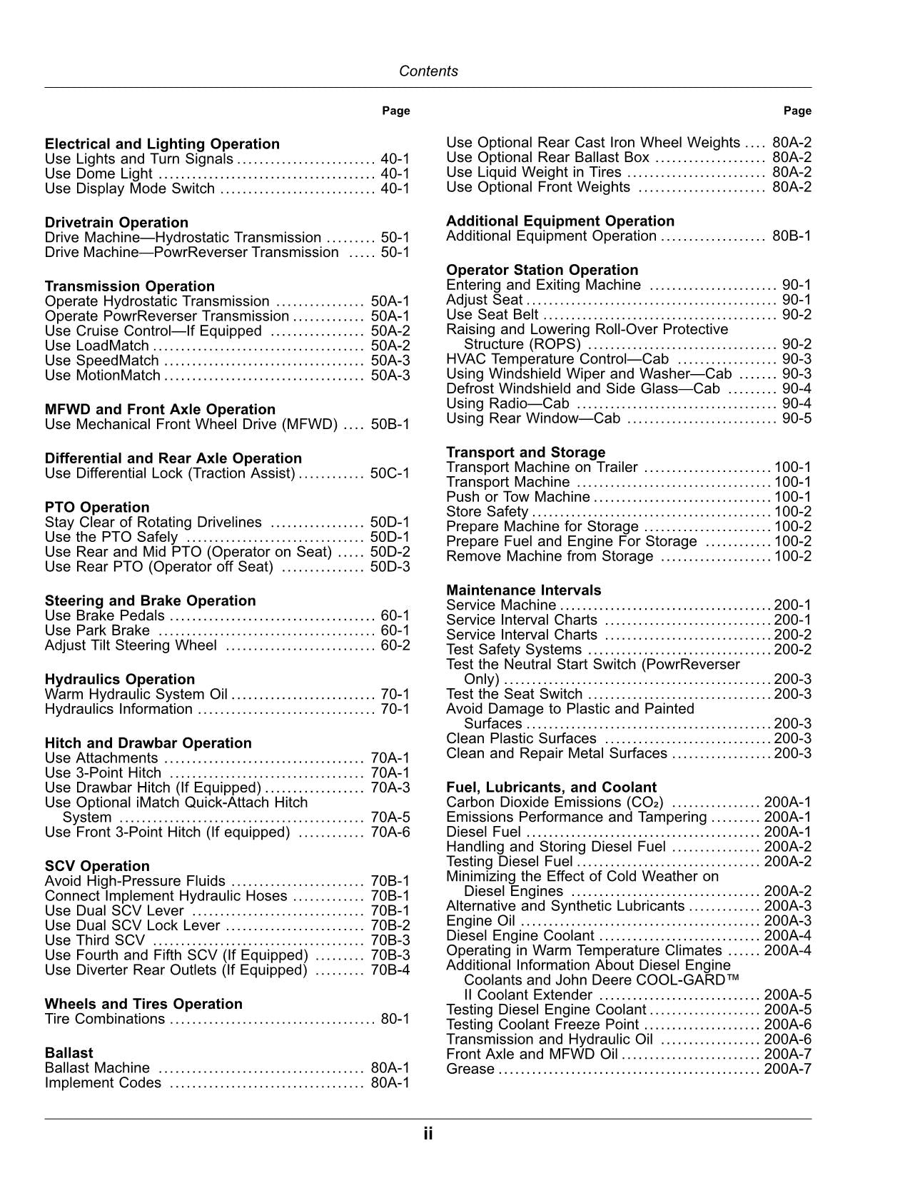 JOHN DEERE 3033R 3046R 3039R TRAKTOR-BETRIEBSHANDBUCH Nr. 2