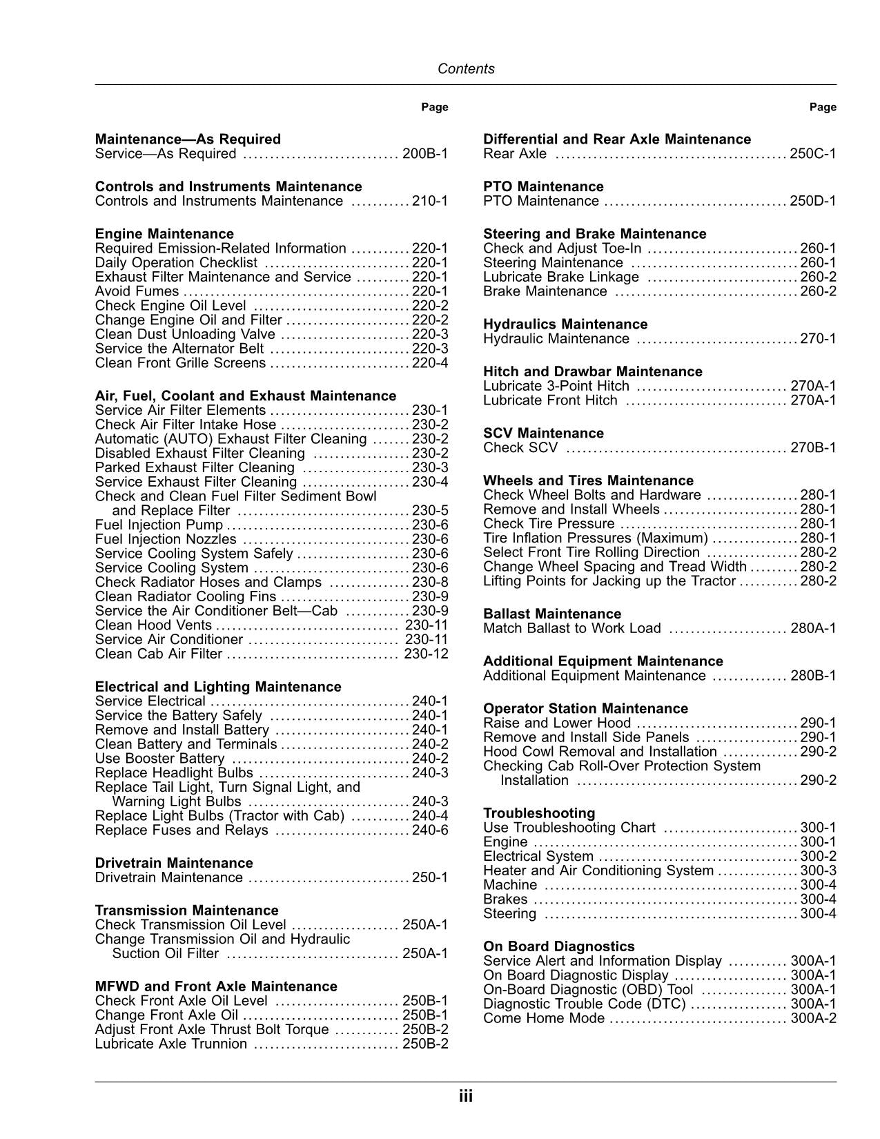 JOHN DEERE 3033R 3046R 3039R TRAKTOR-BETRIEBSHANDBUCH Nr. 2