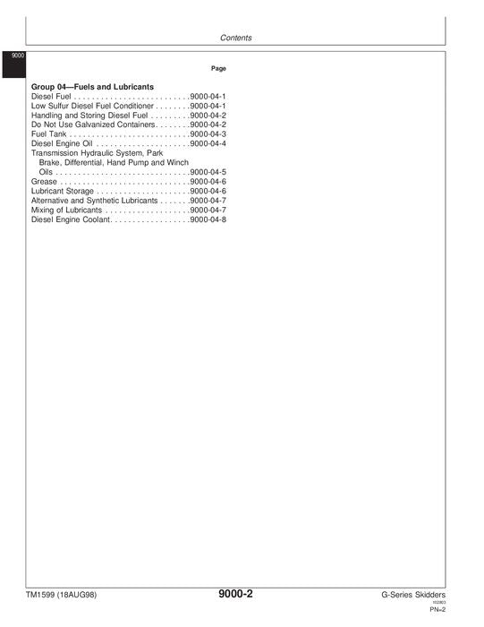 MANUEL D'ENTRETIEN ET D'ESSAI DE FONCTIONNEMENT DU DÉBUSQUEUR JOHN DEERE 540G 548G 640G SER –565684