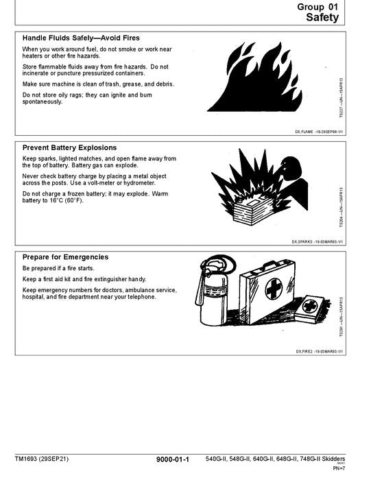 JOHN DEERE 540GII 548GII 640GII SKIDDER OPERATION TEST SERVICE MANUAL