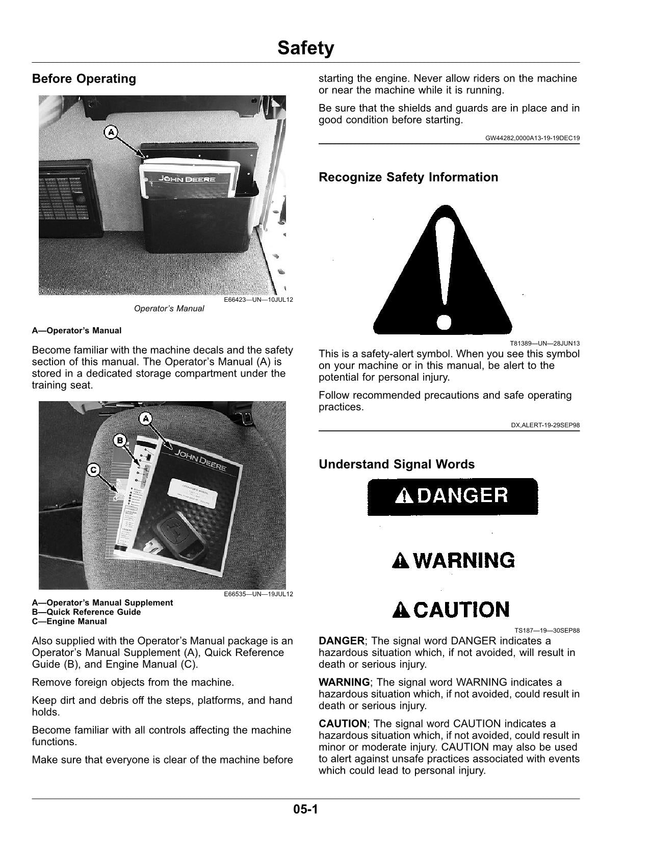 JOHN DEERE W150 WINDROWER OPERATORS MANUAL #1