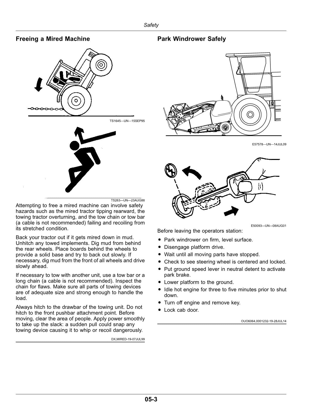 JOHN DEERE W150 WINDROWER OPERATORS MANUAL #1