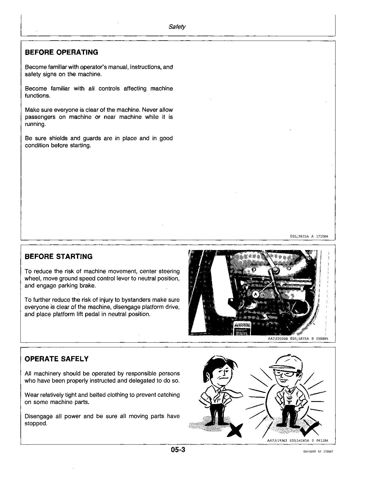 JOHN DEERE 3430 3830 WINDROWER OPERATORS MANUAL #1