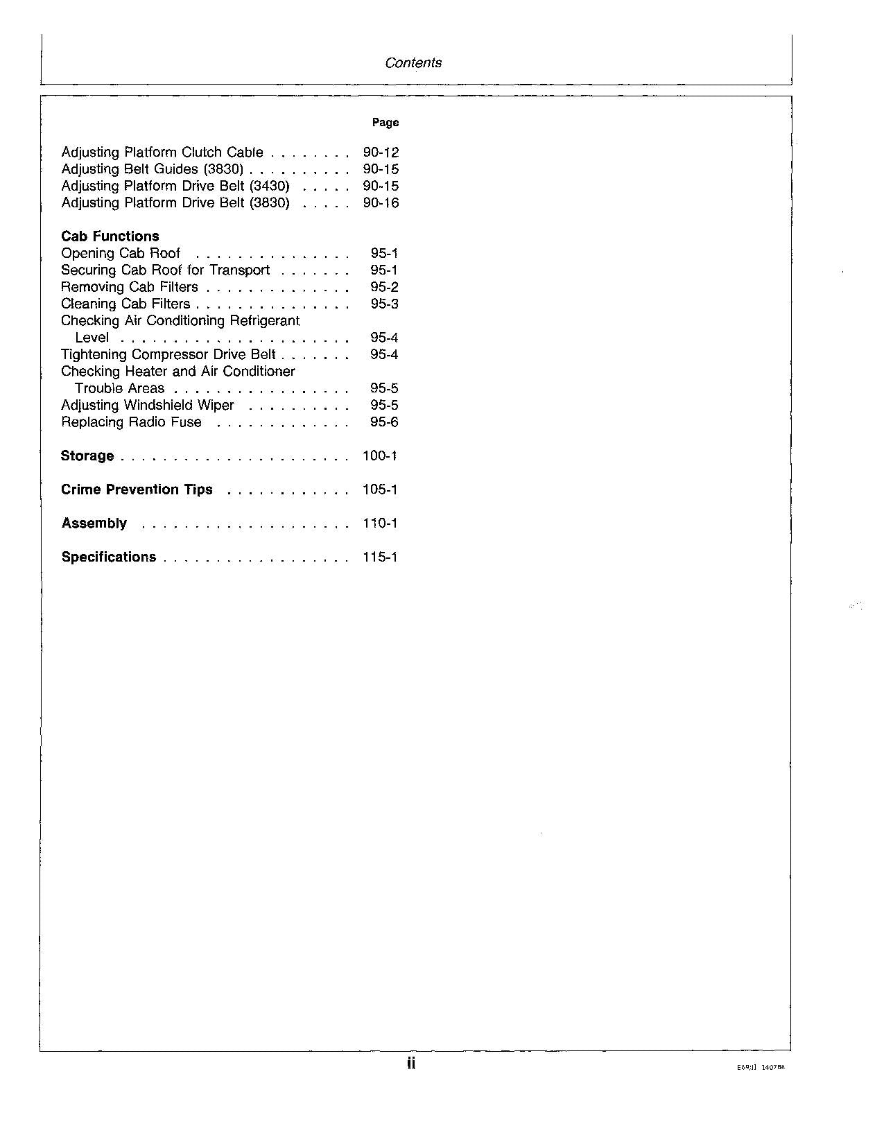 JOHN DEERE 3430 3830 WINDROWER OPERATORS MANUAL #2