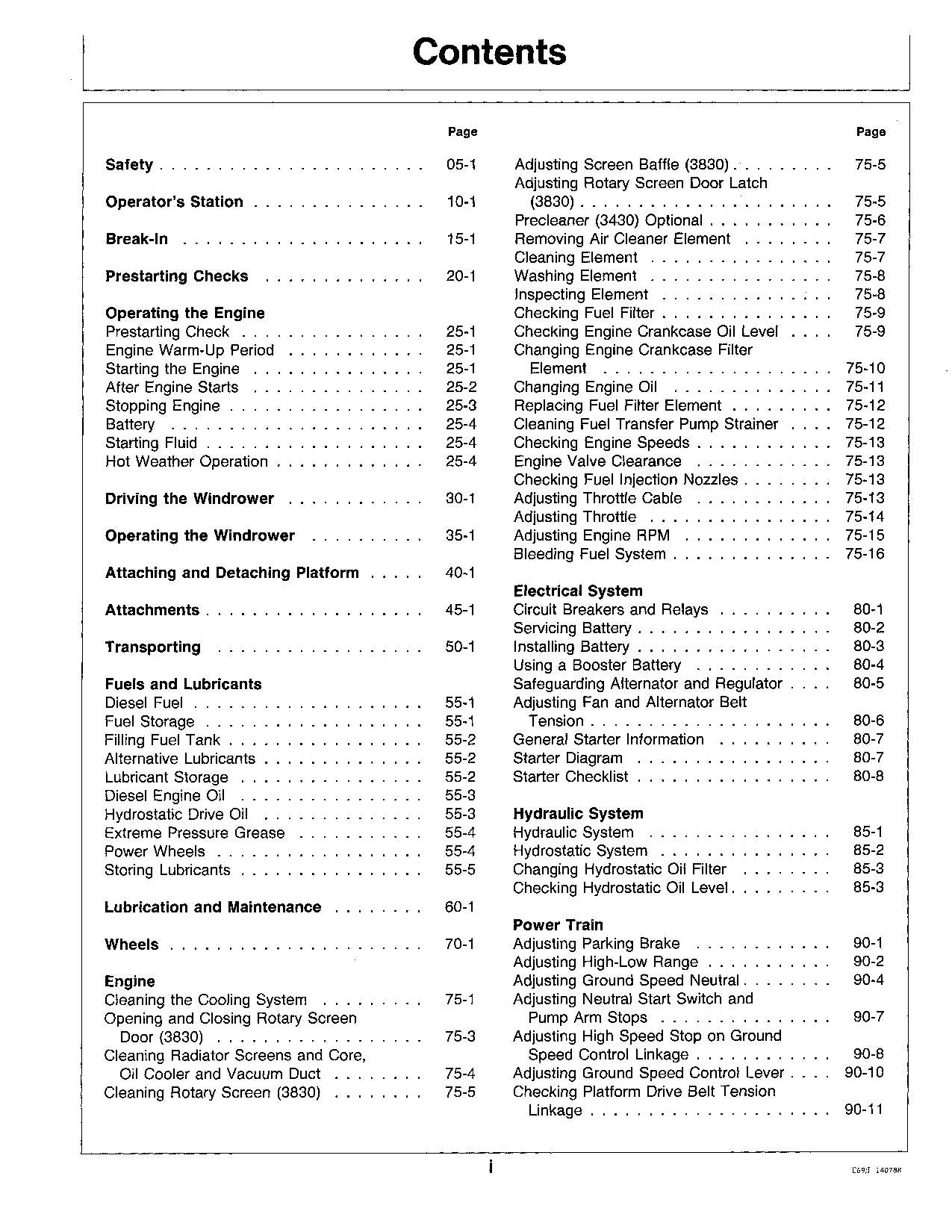 JOHN DEERE 3430 3830 WINDROWER OPERATORS MANUAL #2