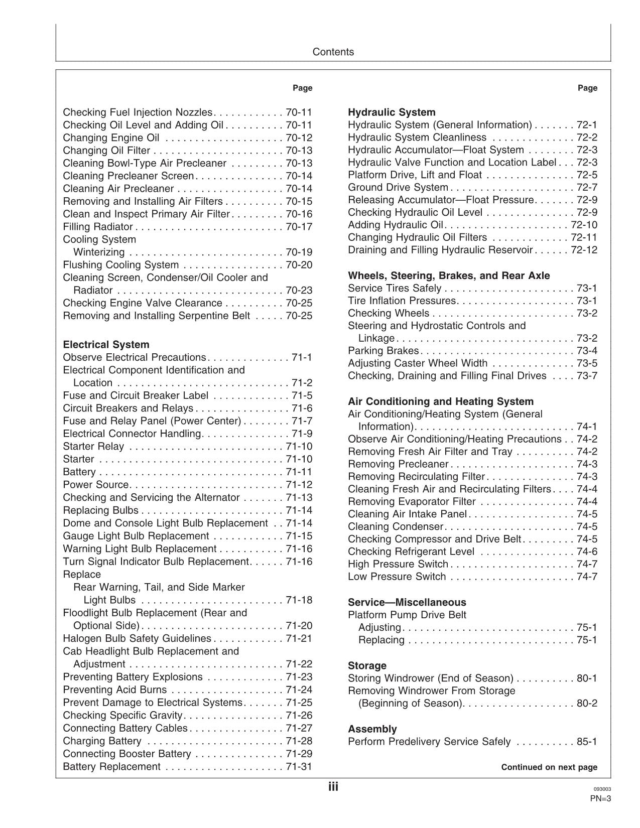 JOHN DEERE 4895 WINDROWER OPERATORS MANUAL #3