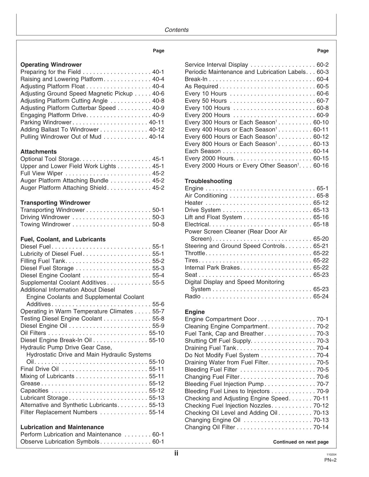 JOHN DEERE 4995 WINDROWER OPERATORS MANUAL #3