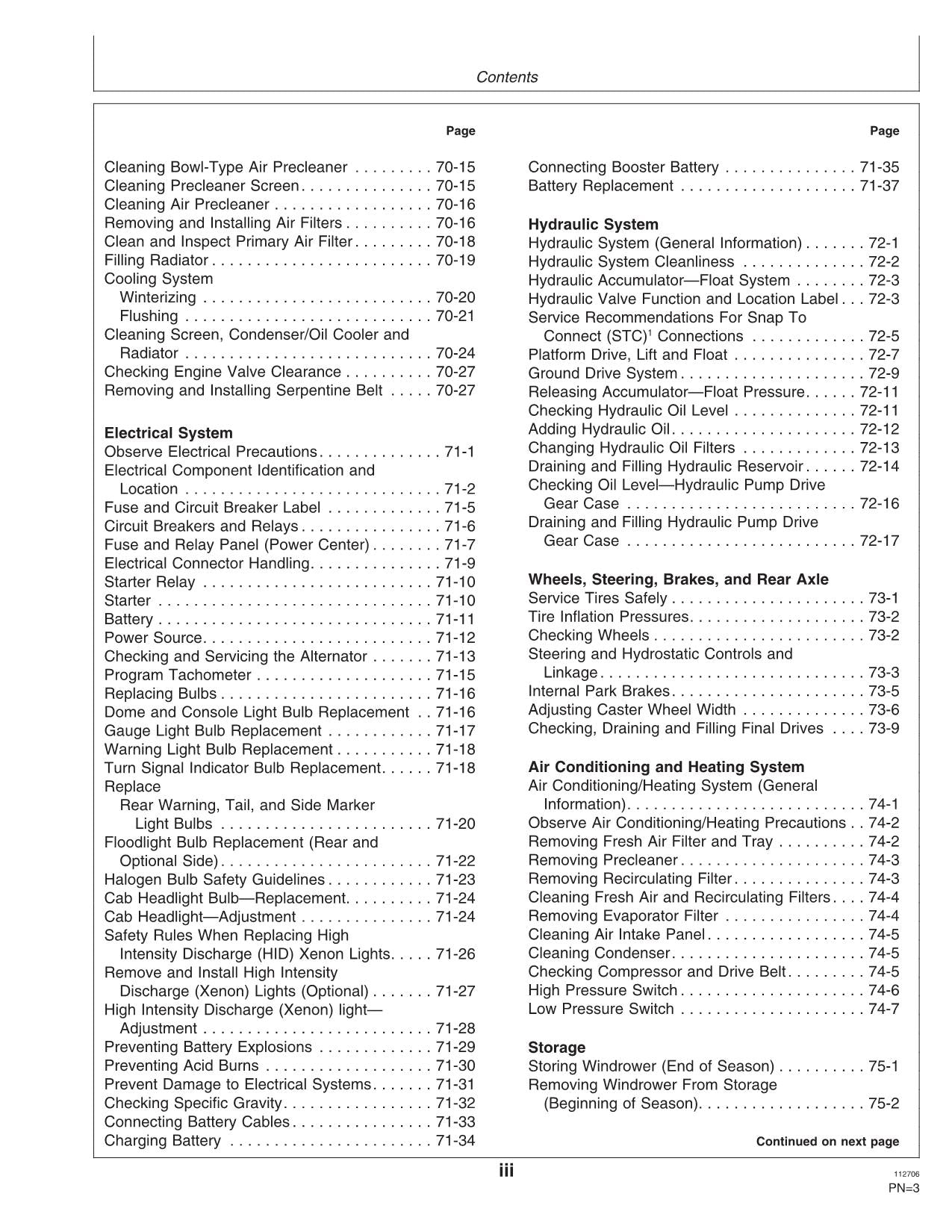 JOHN DEERE 4995 WINDROWER OPERATORS MANUAL #5