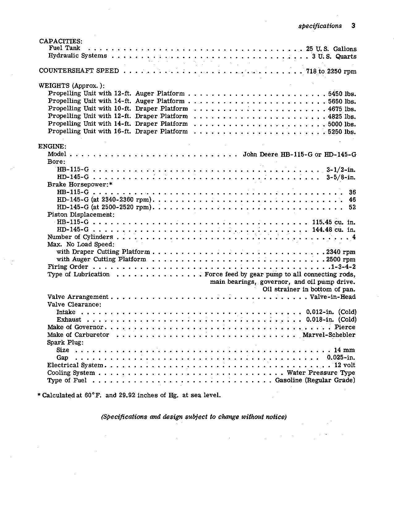 JOHN DEERE 215A WINDROWER OPERATORS MANUAL