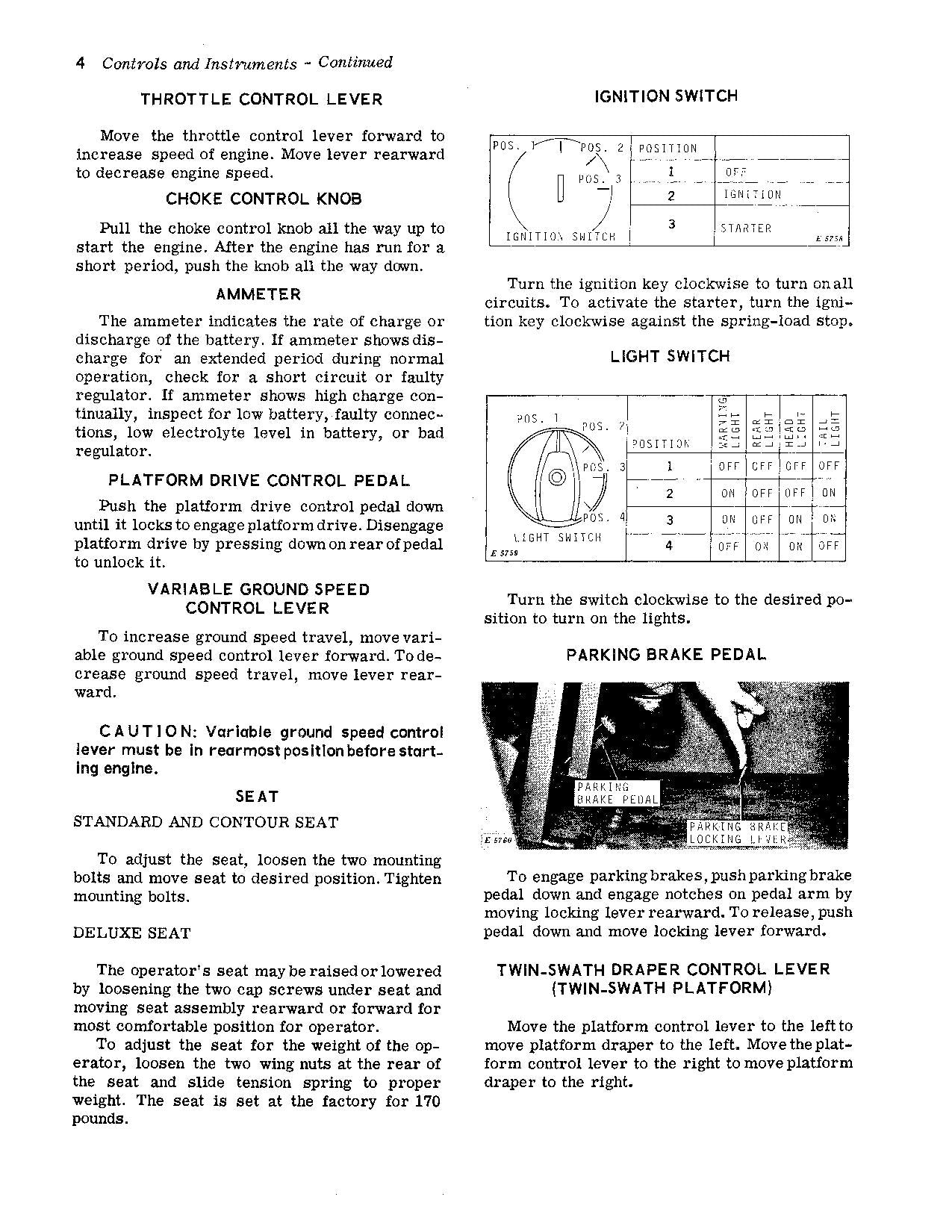 JOHN DEERE 780 WINDROWER OPERATORS MANUAL #1