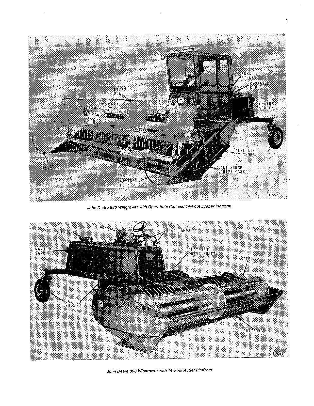 MANUEL D'UTILISATION DE L'ANDAINEUSE JOHN DEERE 880 #3