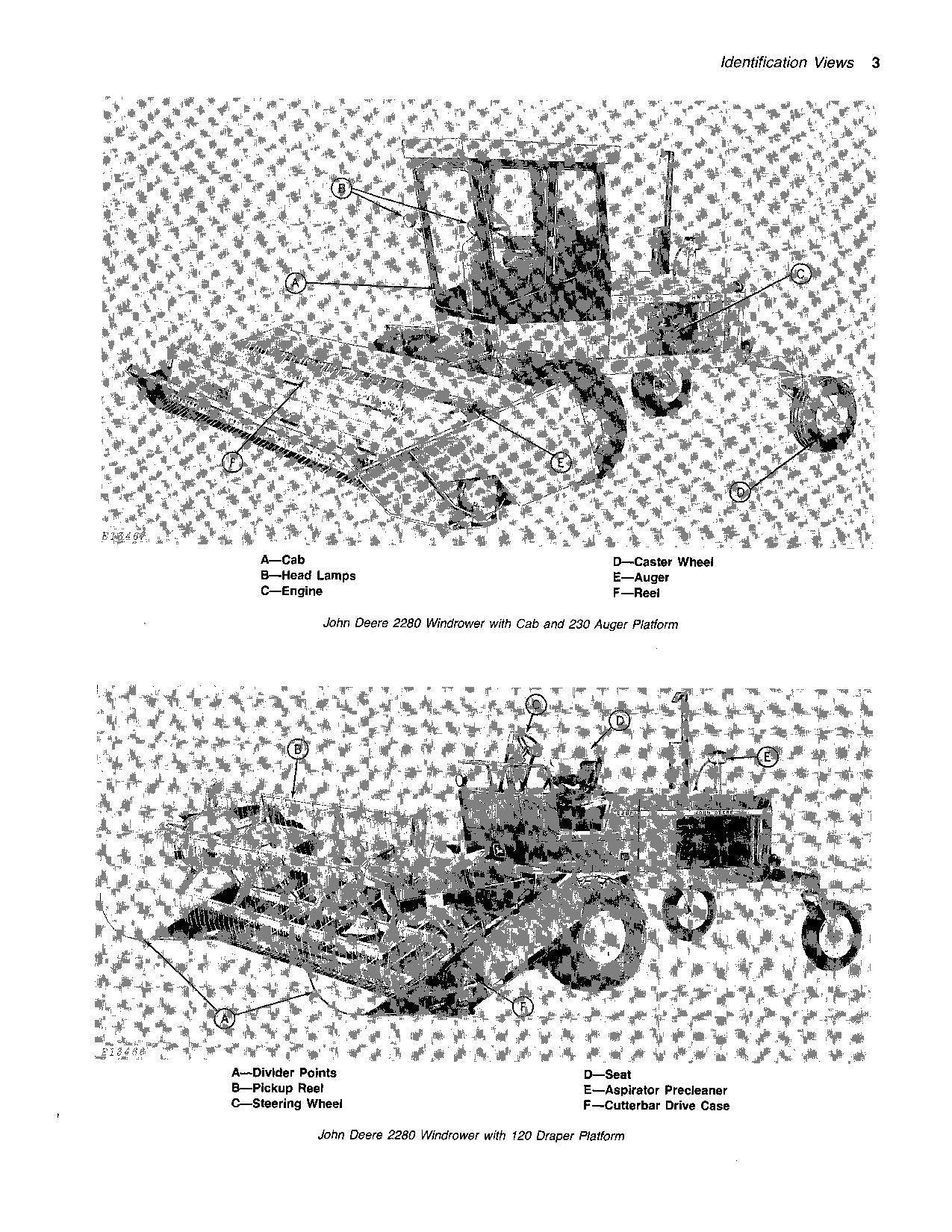 MANUEL D'UTILISATION DE L'ANDAINEUSE JOHN DEERE 2280 #1