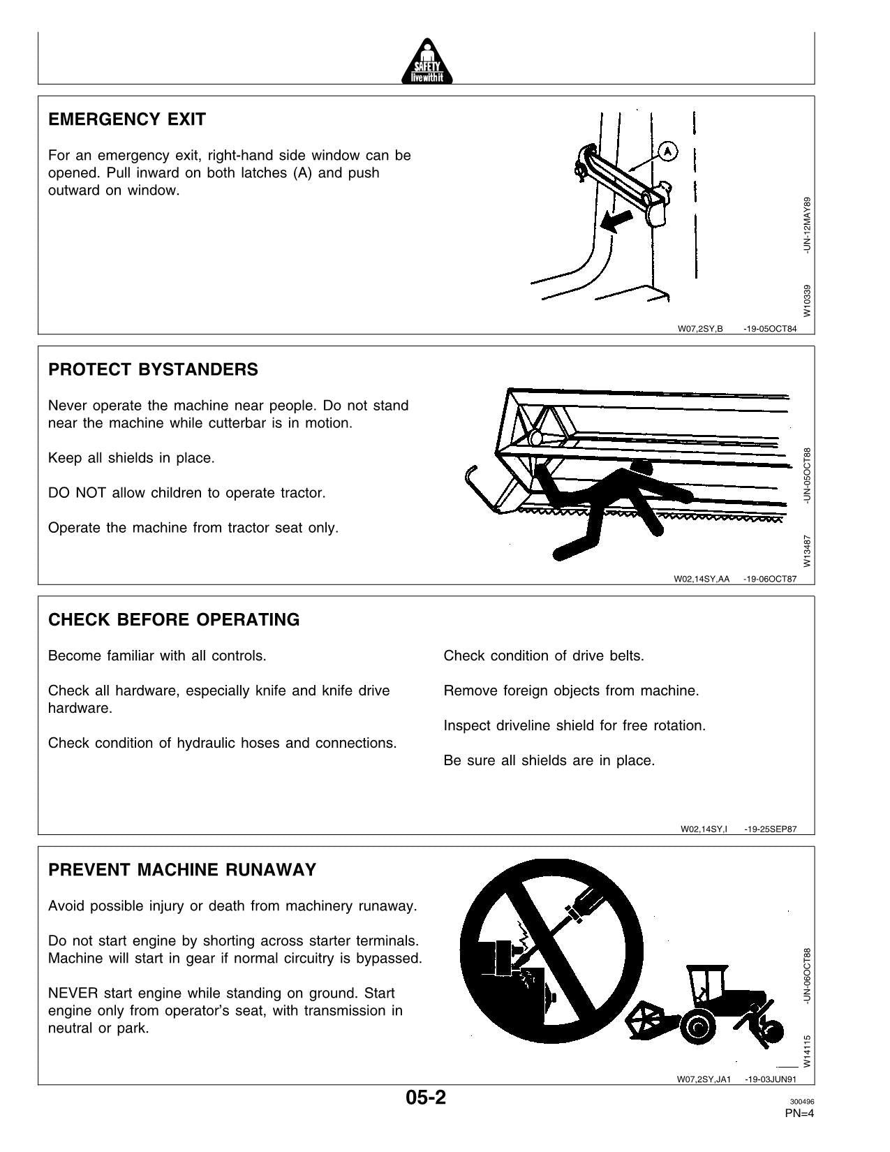 JOHN DEERE 2360 WINDROWER OPERATORS MANUAL #1