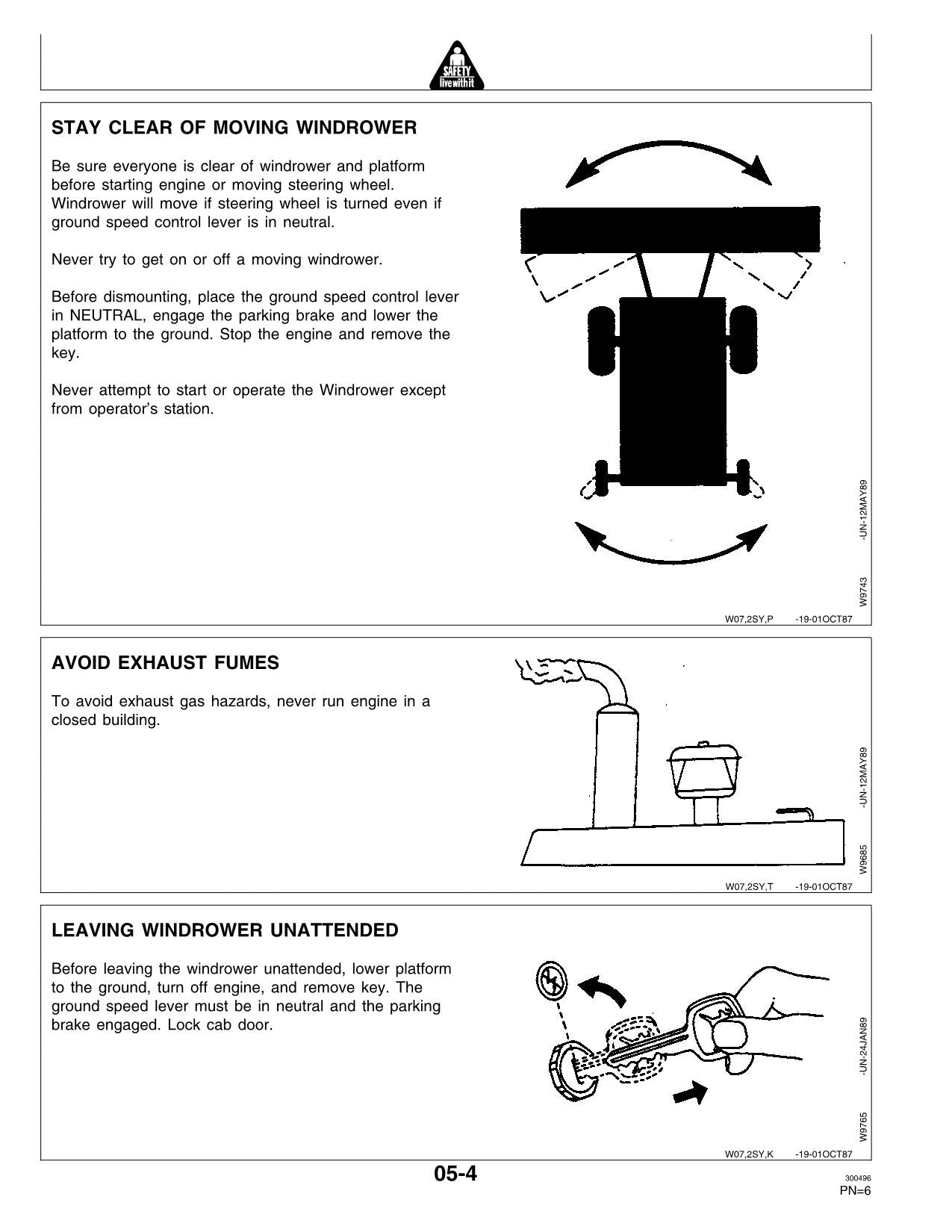 JOHN DEERE 2360 WINDROWER OPERATORS MANUAL #1