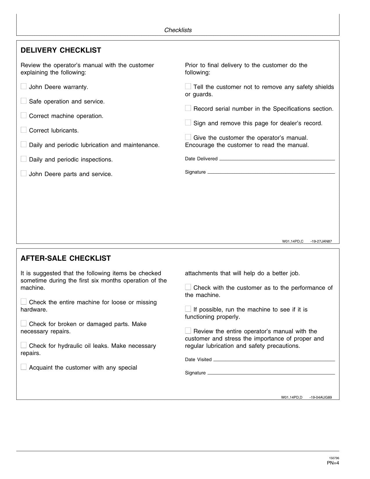 JOHN DEERE 590 WINDROWER OPERATORS MANUAL