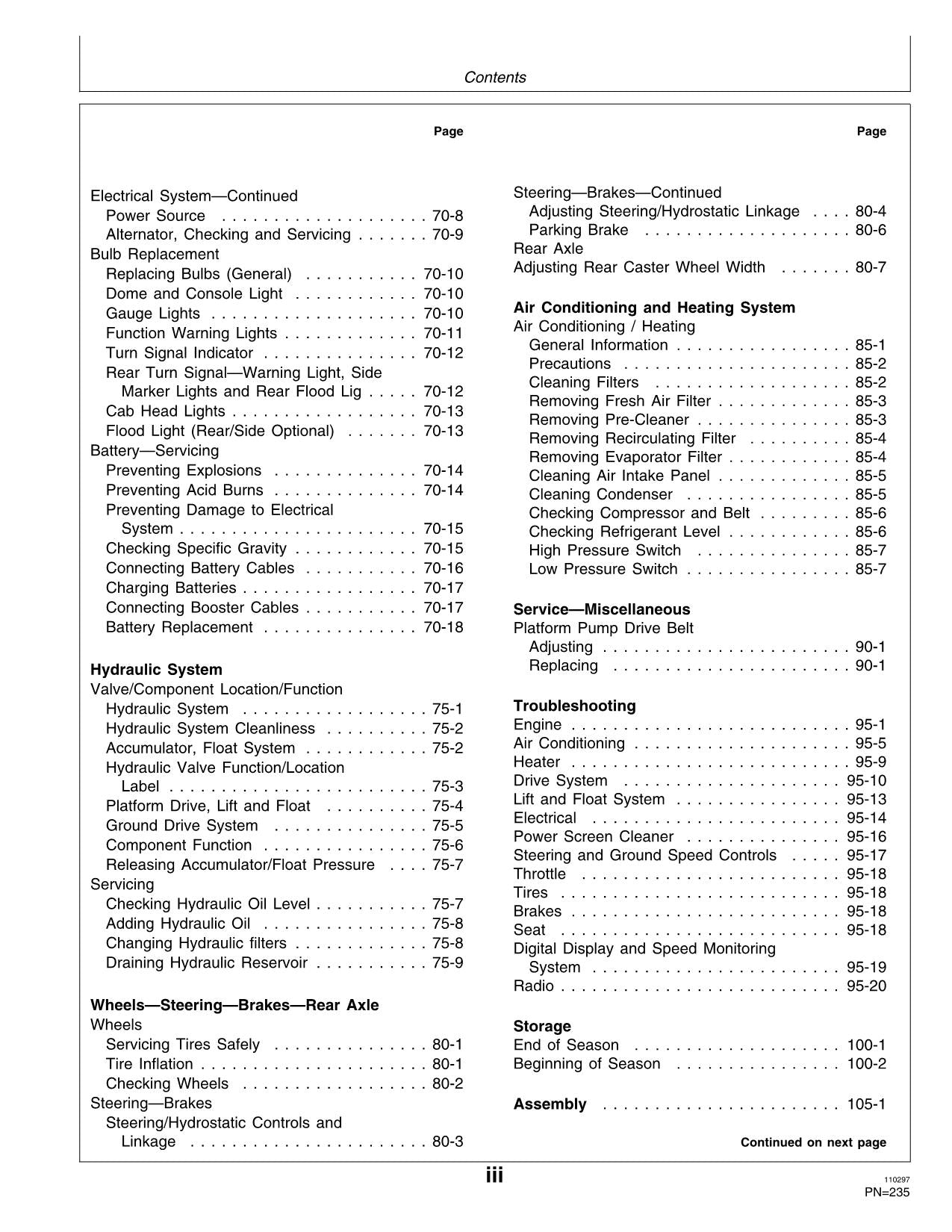 JOHN DEERE 4890 WINDROWER OPERATORS MANUAL #1