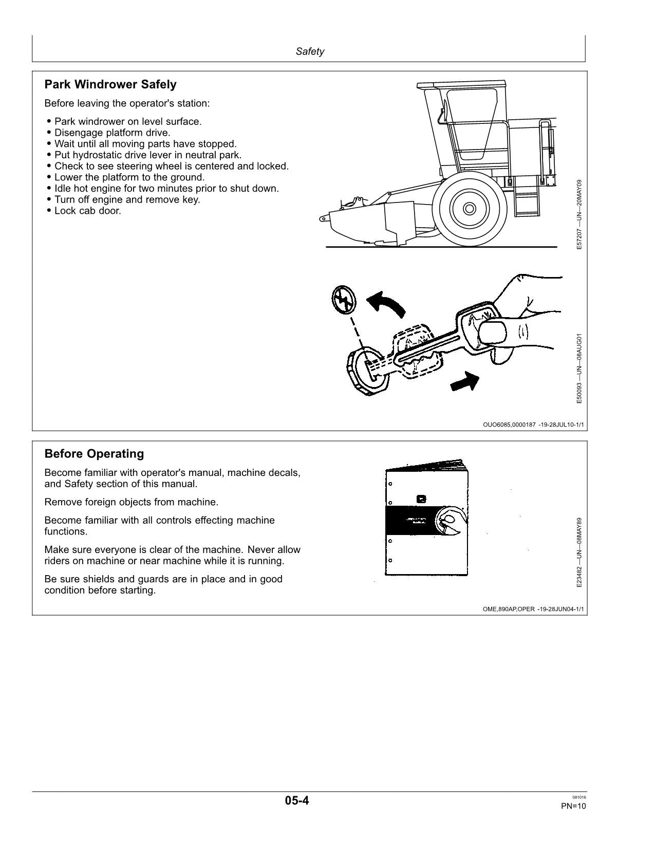 MANUEL D'UTILISATION DE L'ANDAINEUSE JOHN DEERE A400 #3