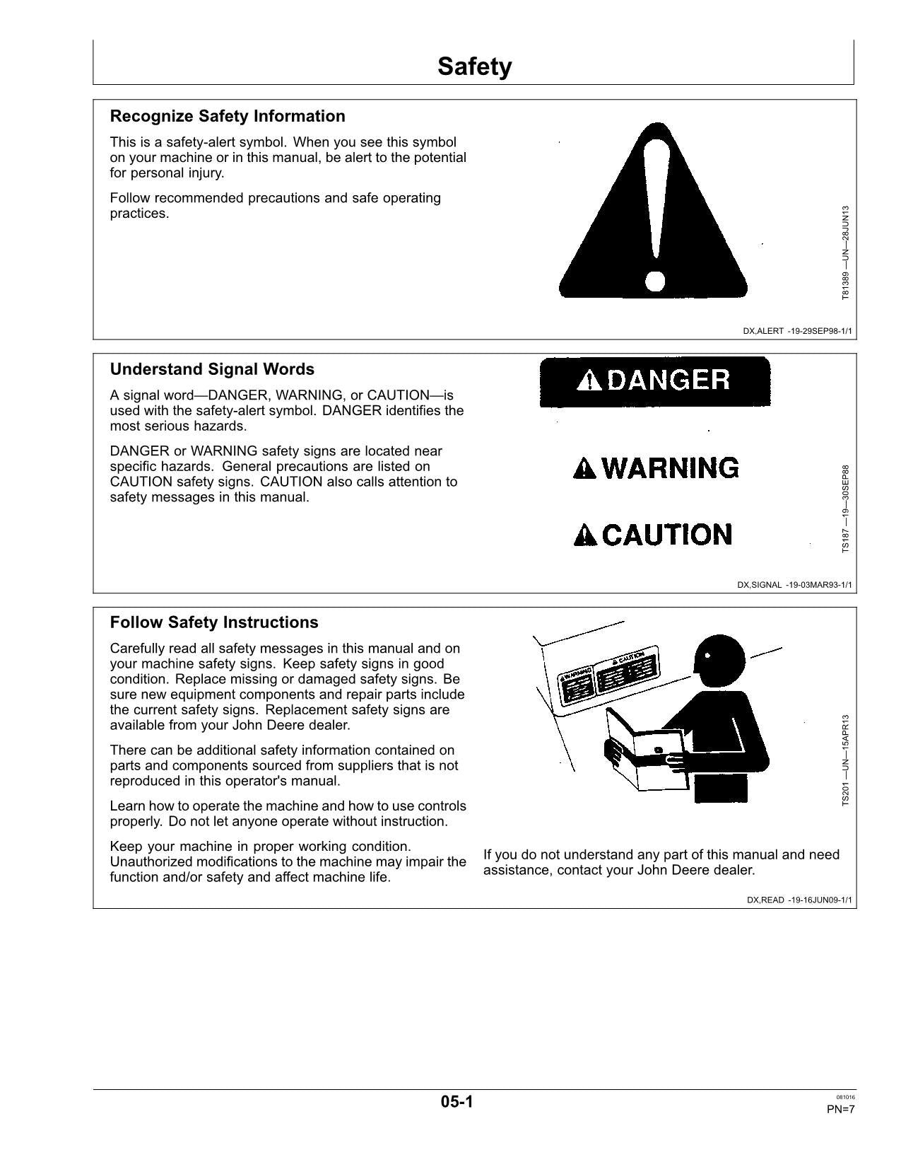 JOHN DEERE A400 WINDROWER OPERATORS MANUAL #3