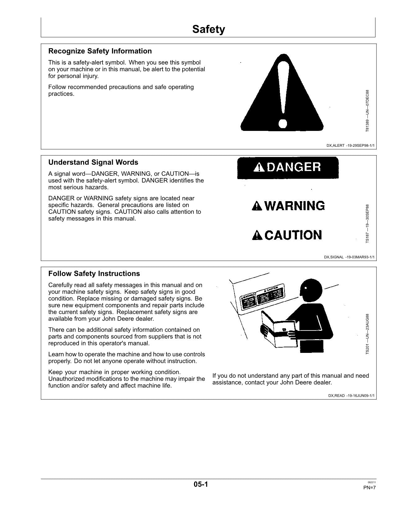 JOHN DEERE D450 WINDROWER OPERATORS MANUAL #3