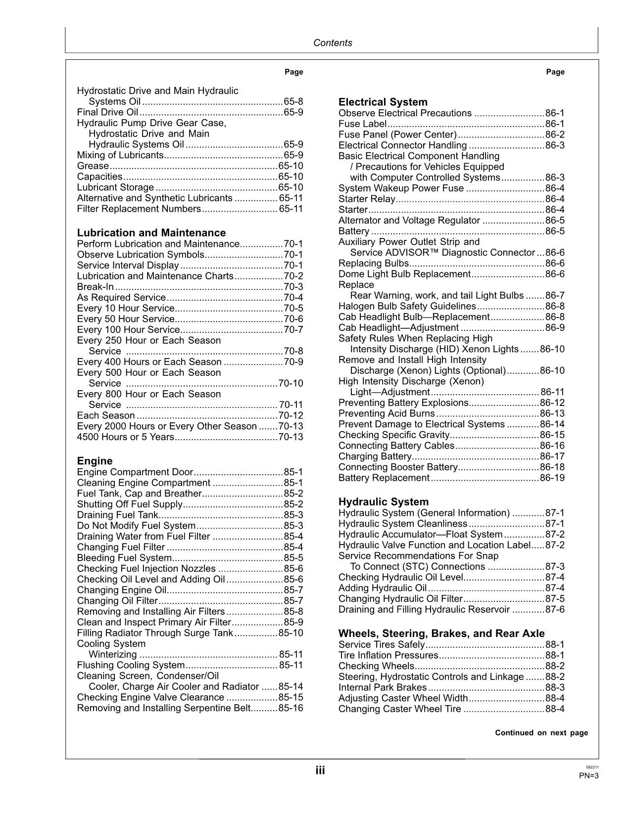 JOHN DEERE D450 WINDROWER OPERATORS MANUAL #3