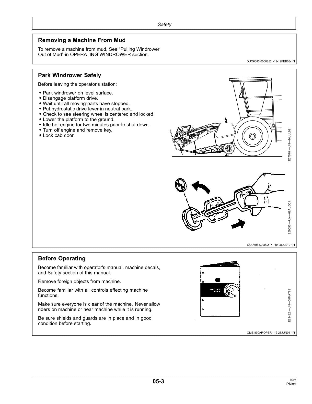 JOHN DEERE D450 WINDROWER-BEDIENUNGSANLEITUNG #4