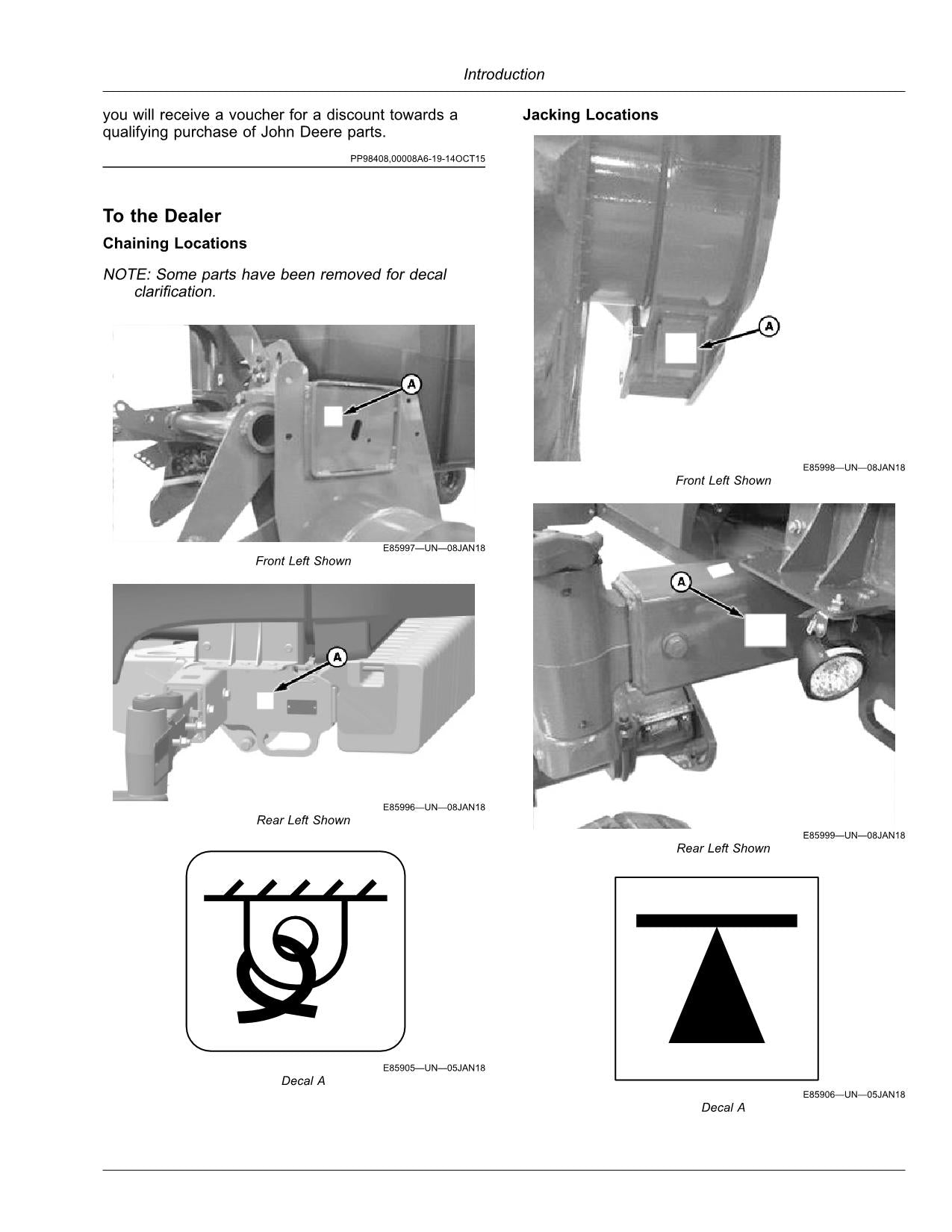 JOHN DEERE W260 WINDROWER OPERATORS MANUAL #4