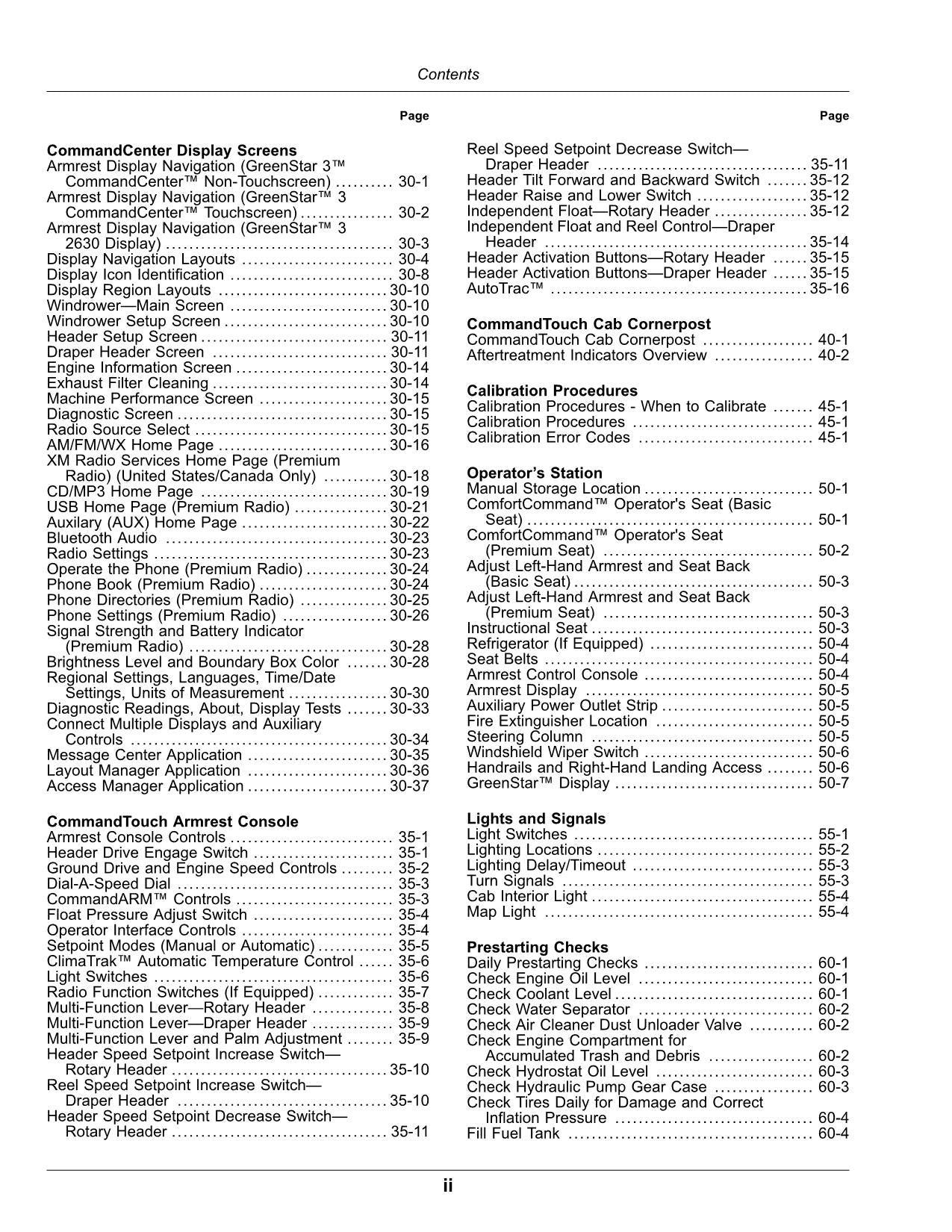 JOHN DEERE W260 WINDROWER OPERATORS MANUAL #4