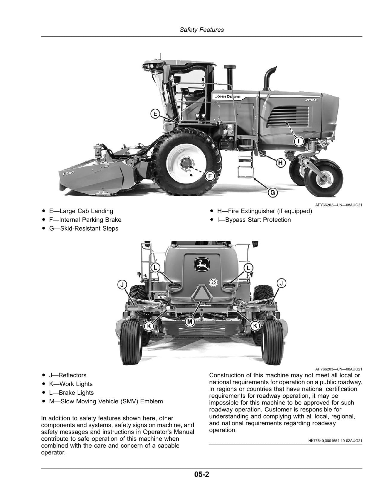 JOHN DEERE W235R W260R WINDROWER OPERATORS MANUAL #1