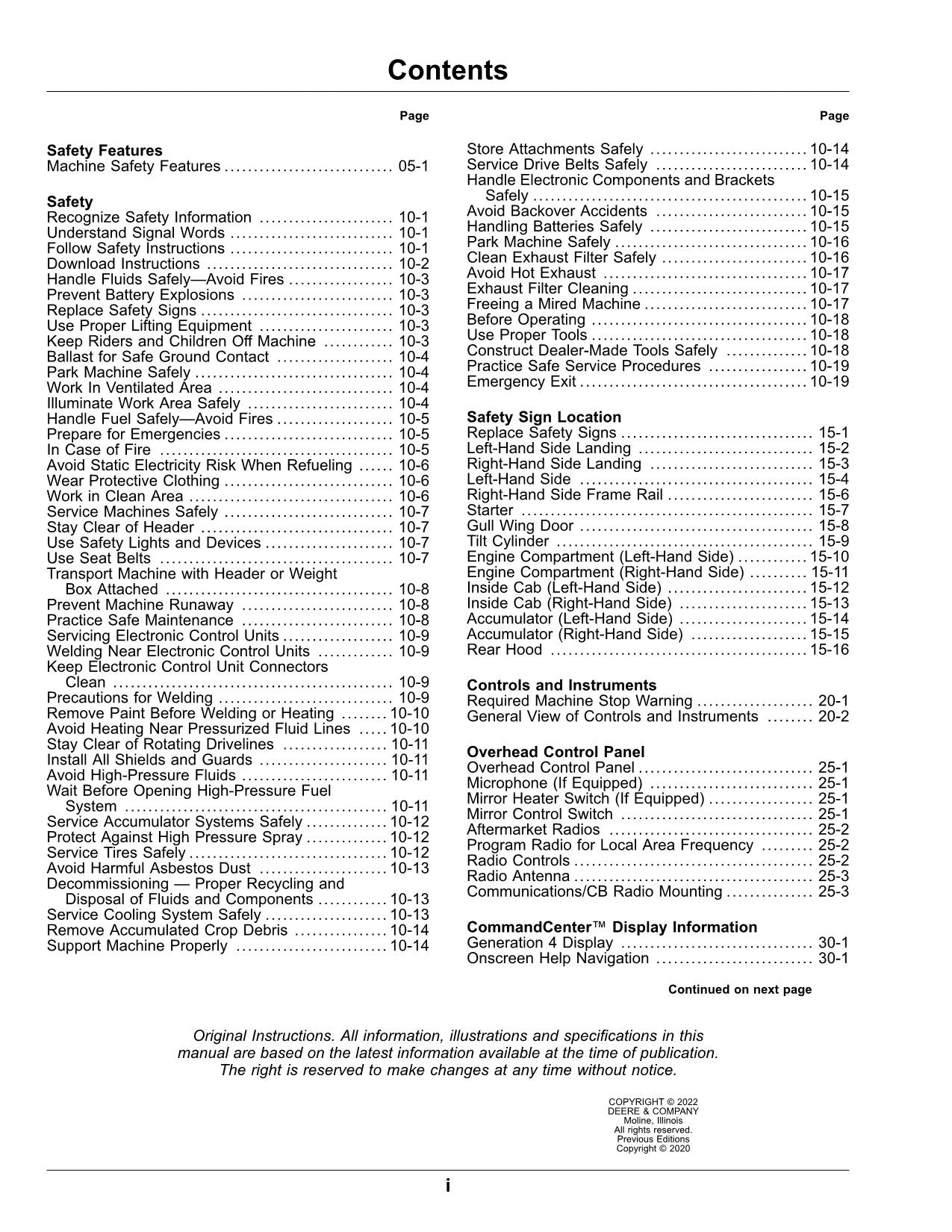 JOHN DEERE W235R W260R WINDROWER OPERATORS MANUAL #1