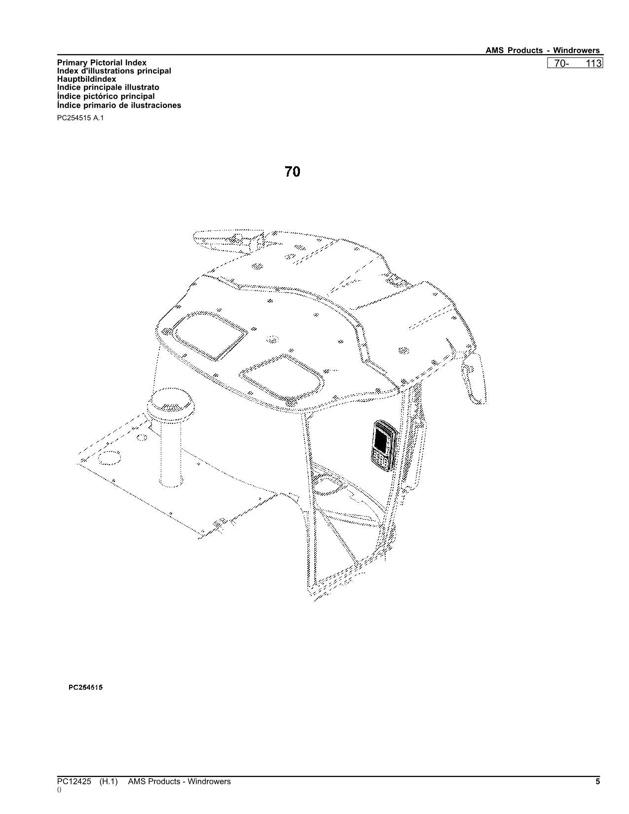 JOHN DEERE GREENSTAR MAPING MONITOR AMS WINDROWER ERSATZTEILHANDBUCH