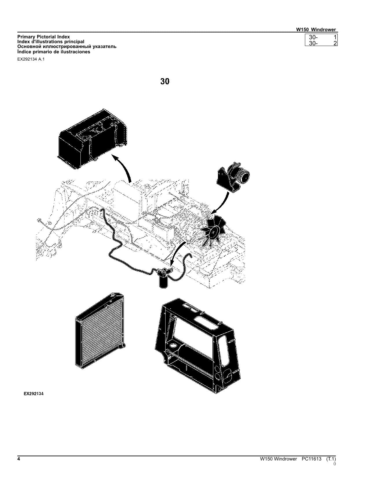 MANUEL DU CATALOGUE DES PIÈCES DÉTACHÉES DE L'ANDAINEUSE JOHN DEERE W150