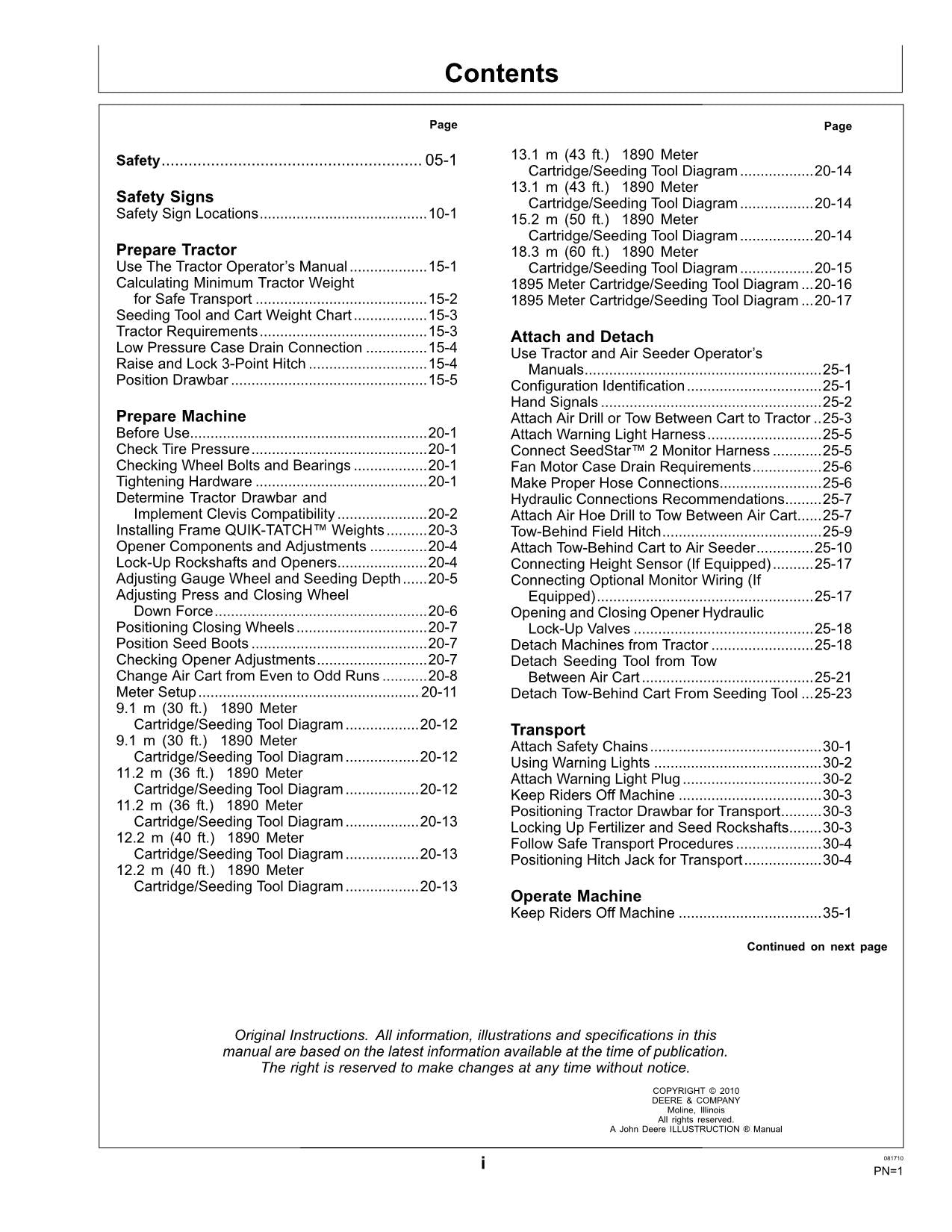 MANUEL D'UTILISATION DE LA PERCEUSE PNEUMATIQUE JOHN DEERE 1890 1895 #4