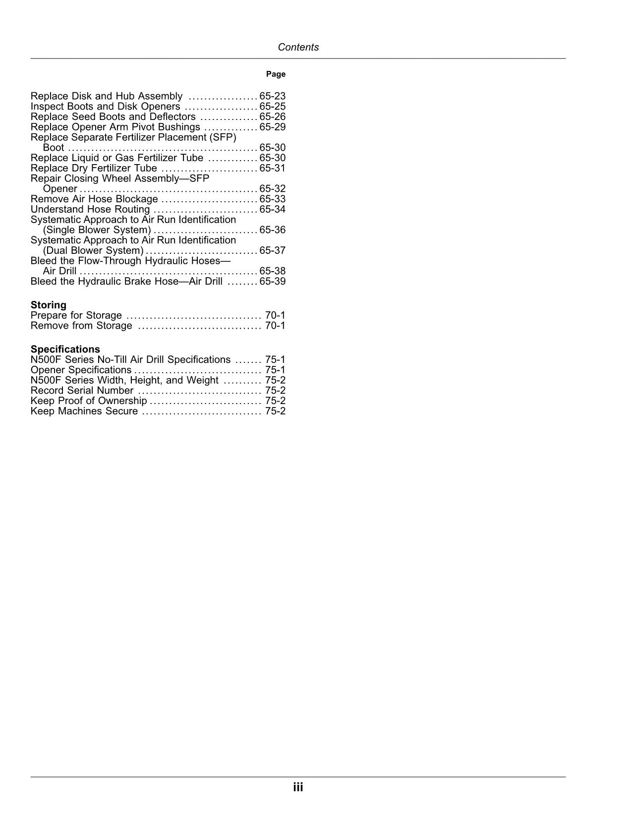 JOHN DEERE N530F  N540F  N543F AIR DRILL OPERATORS MANUAL #1