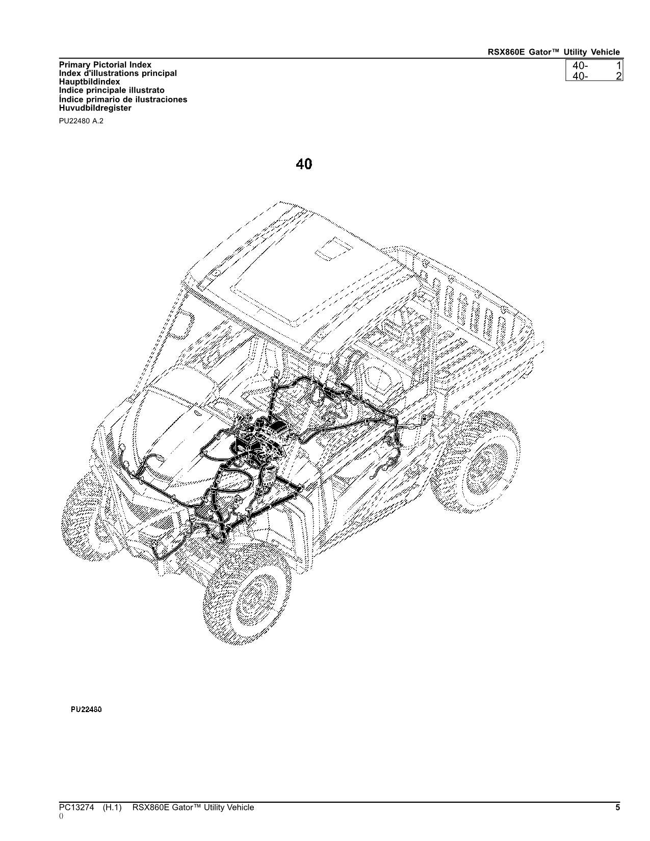 JOHN DEERE RSX860E GATOR NUTZFAHRZEUG-ERSATZTEILKATALOGHANDBUCH