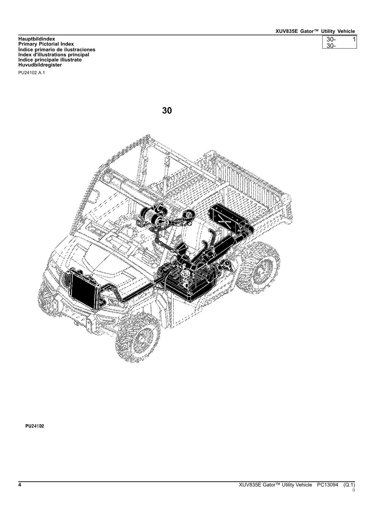 MANUEL DU CATALOGUE DES PIÈCES DÉTACHÉES DU VÉHICULE UTILITAIRE JOHN DEERE XUV835E GATOR